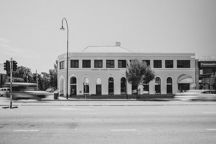 Farrell Lusher Solicitor Building In Black And White — Farrell Lusher Solicitors In Wagga Wagga, NSW