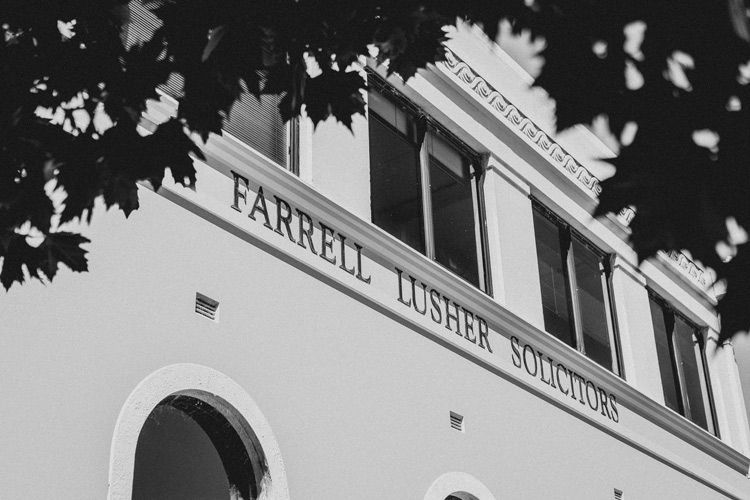 A Black And White Photo Of Farrell Lusher Solicitors Building — Farrell Lusher Solicitors In Wagga Wagga, NSW