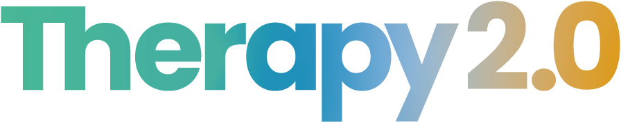 The word therapy 2.0 is on a white background