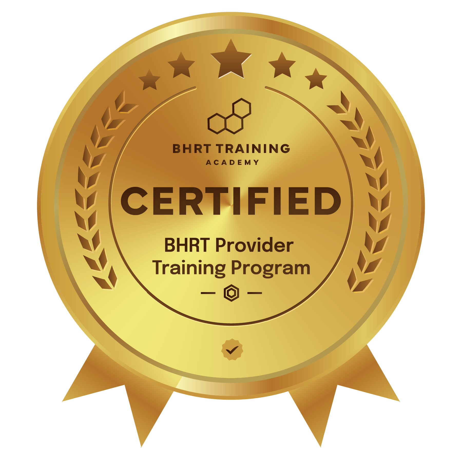 A hand in a blue glove is holding two bottles of testosterone and estrogen.