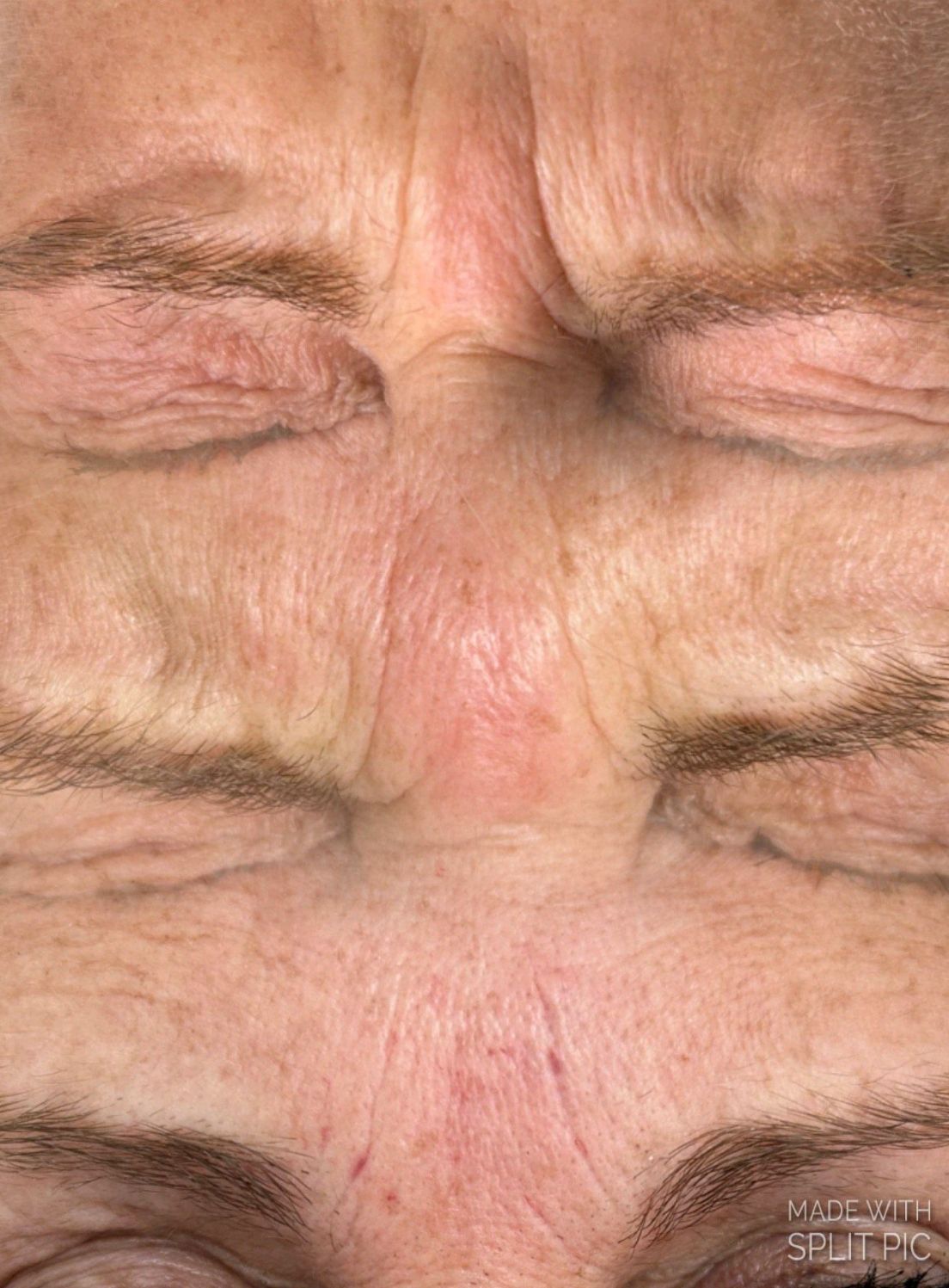 Eine Nahaufnahme des Gesichts einer Frau mit geschlossenen Augen.