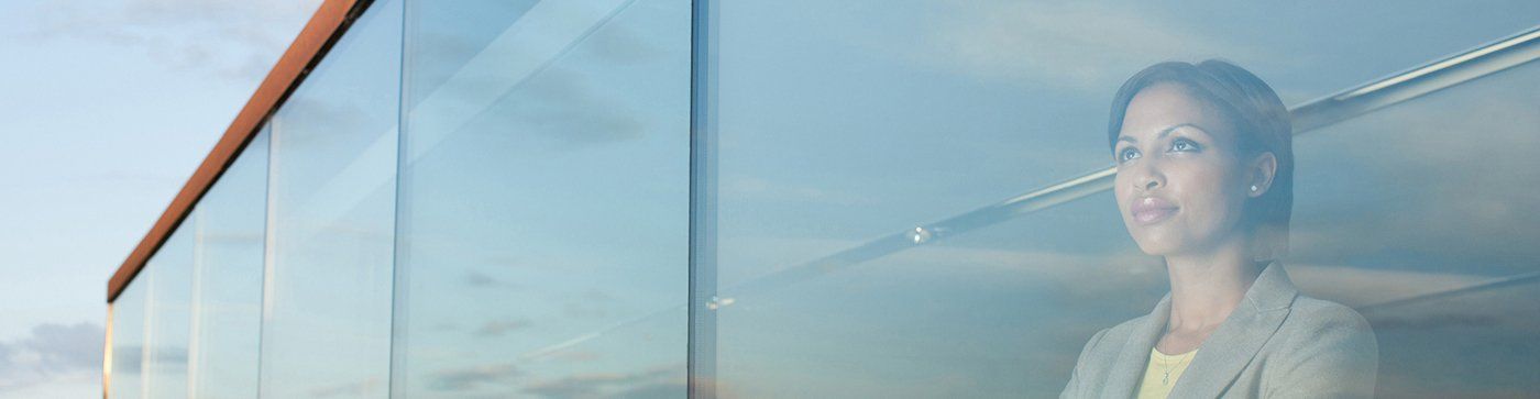 Woman Looking outside window