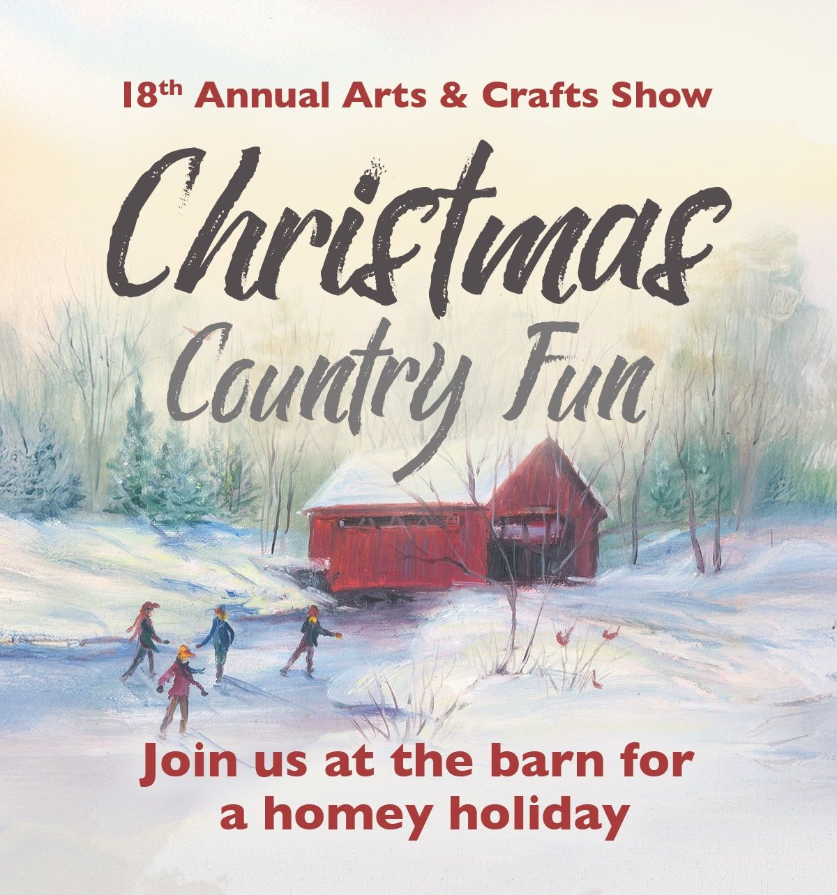 winter covered bridge image about arts and crafts show