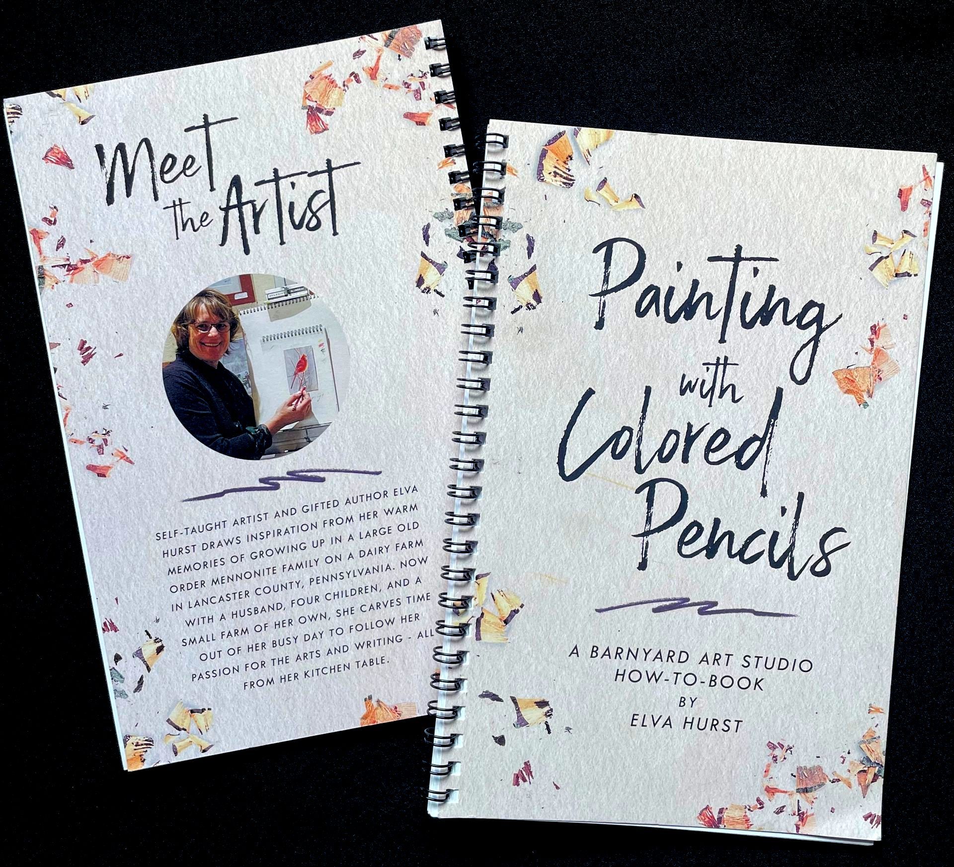 A book about painting with colored pencils