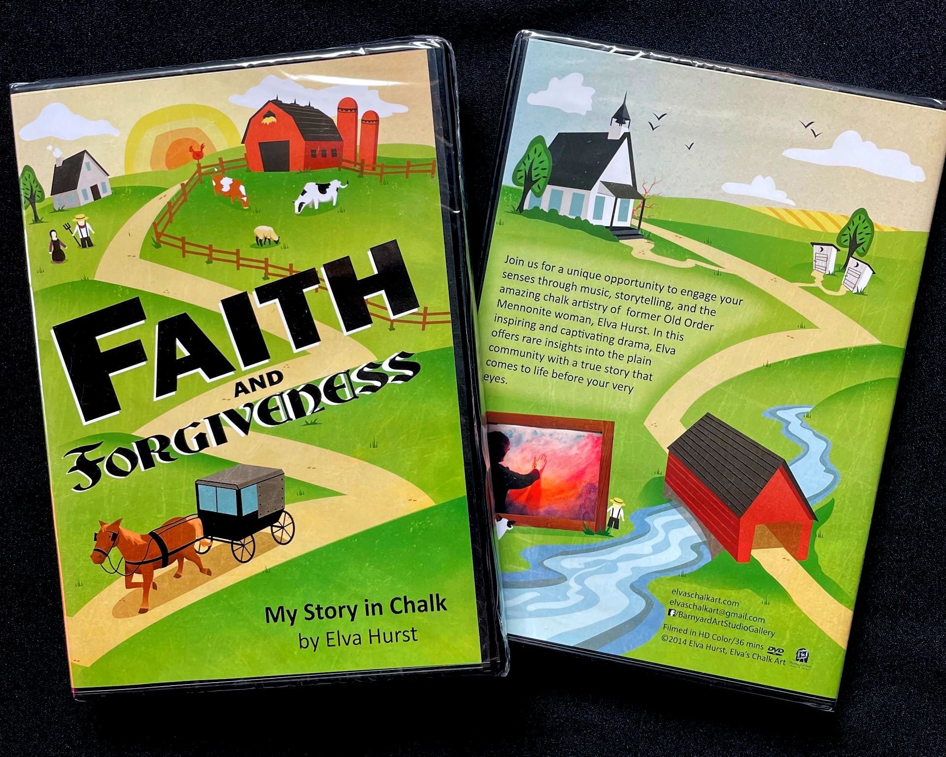 A book called faith and forgiveness sits on a table