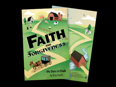 A book called faith and forgiveness has a horse drawn carriage on the cover