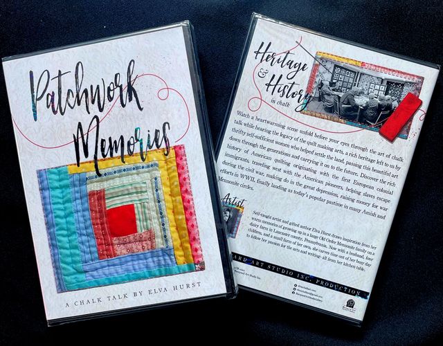 A book titled patchwork memories sits next to another book