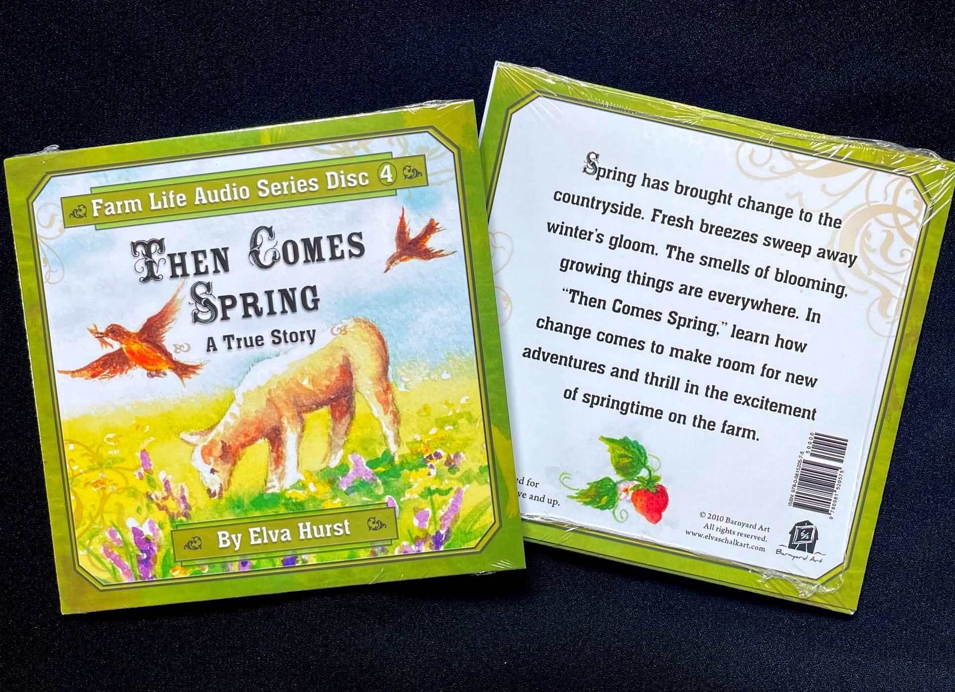 A book called then comes spring is on a table