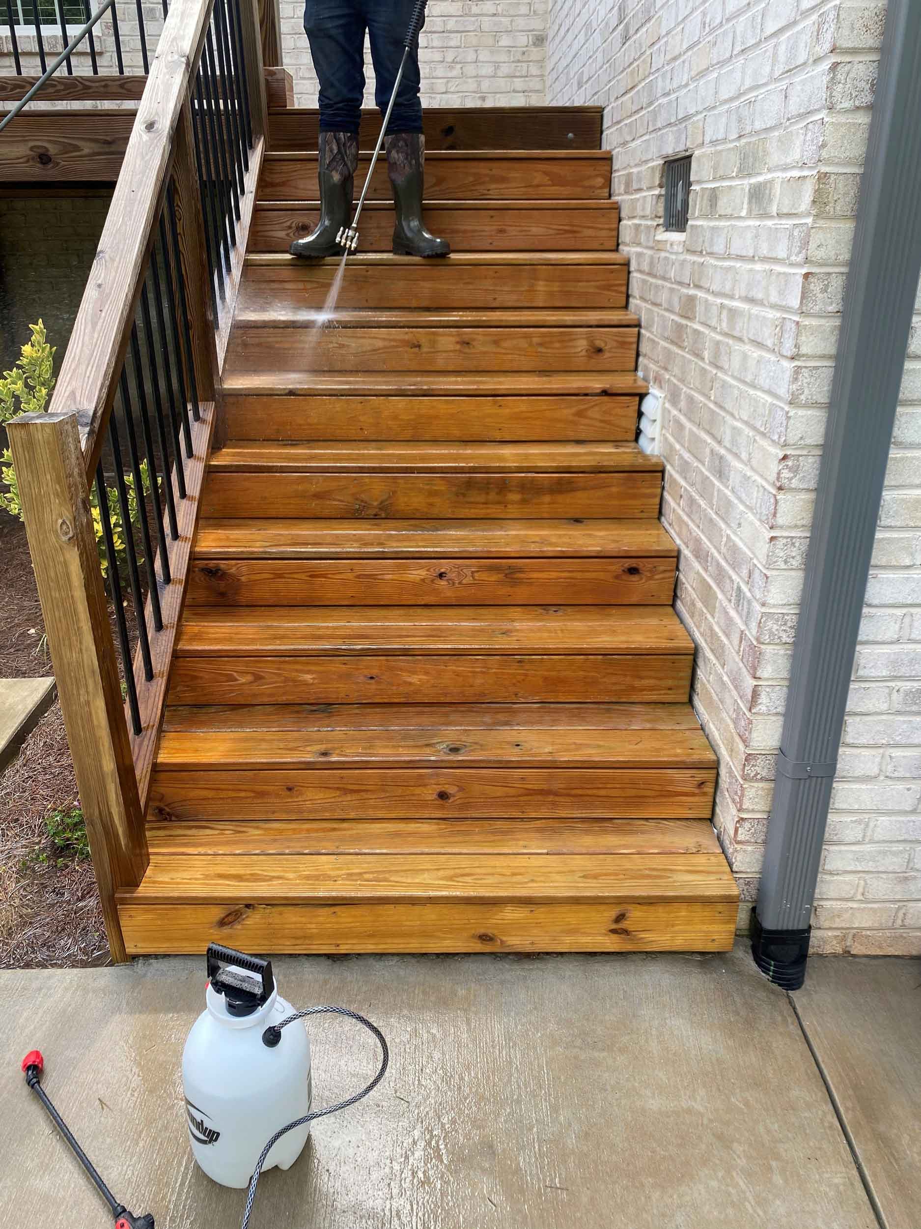 Stairs — Greensboro, NC — JTA Softwash & Roof Cleaning