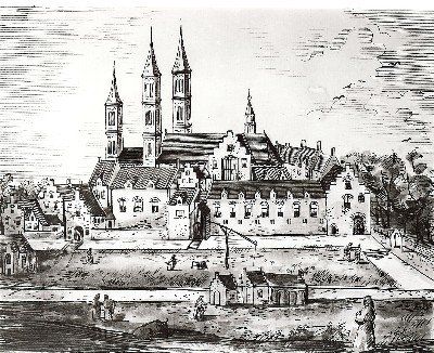 De Abdij van Egmond rond 1570