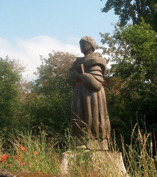 Beeld van Sint Adelbert op de Adelbertusakker Beeld van Sint Adelbert op de Adelbertusakker