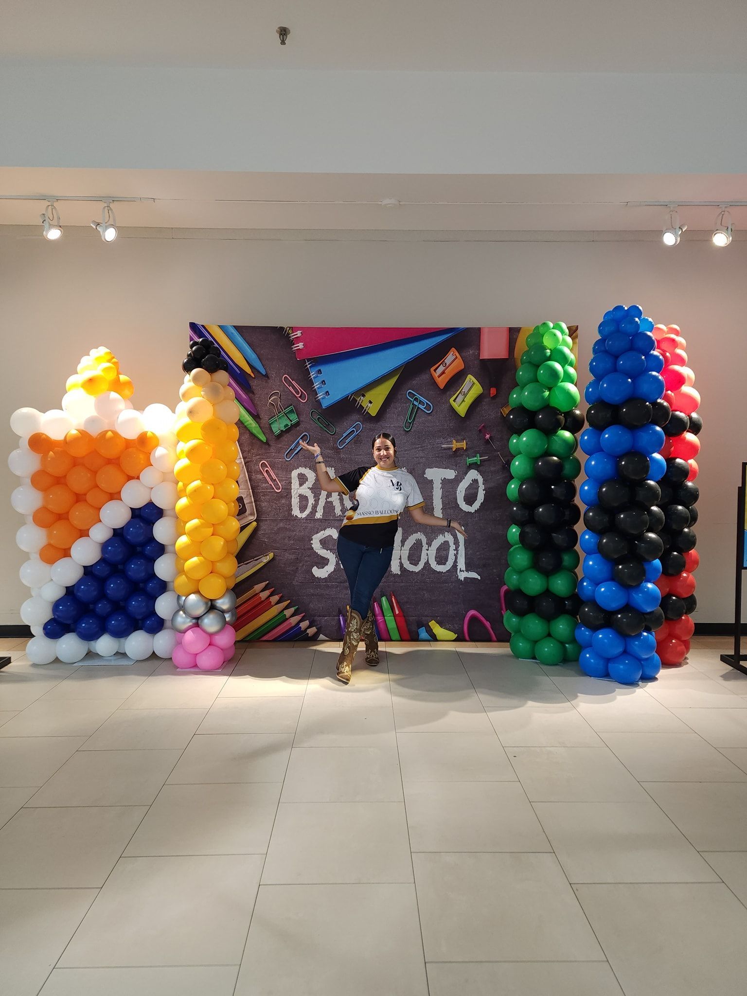 Fun "Back to School" set up for the local shopping center