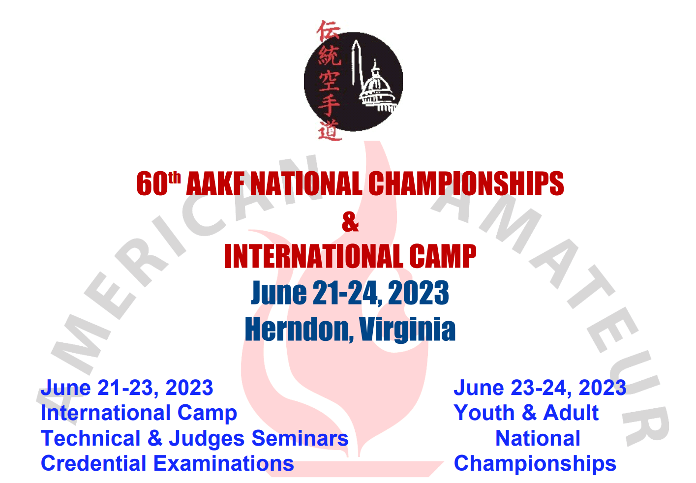 60th AAKF NATIONAL CHAMPIONSHIPS INTERNATIONAL CAMP