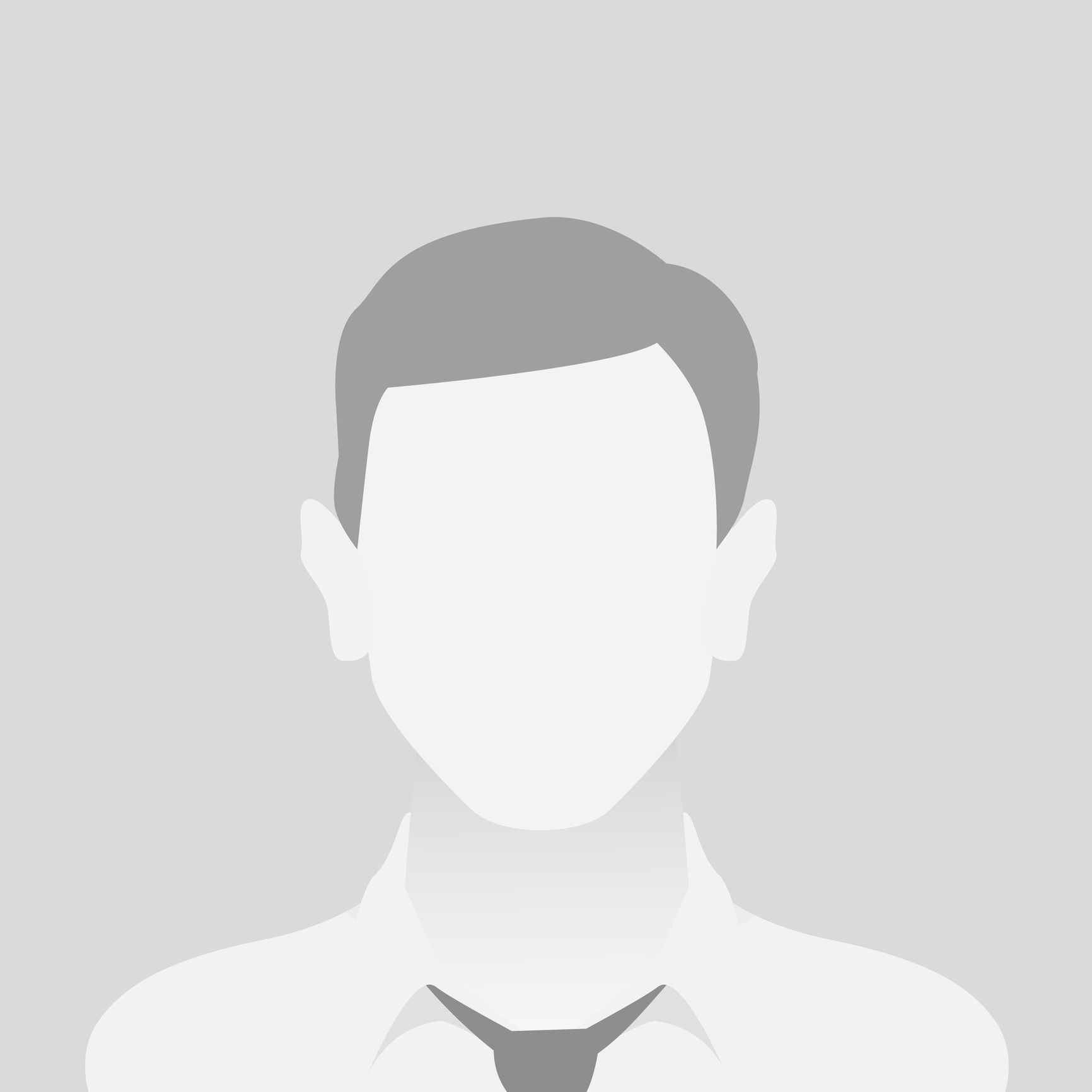 A silhouette of a man in a shirt and tie without a face.