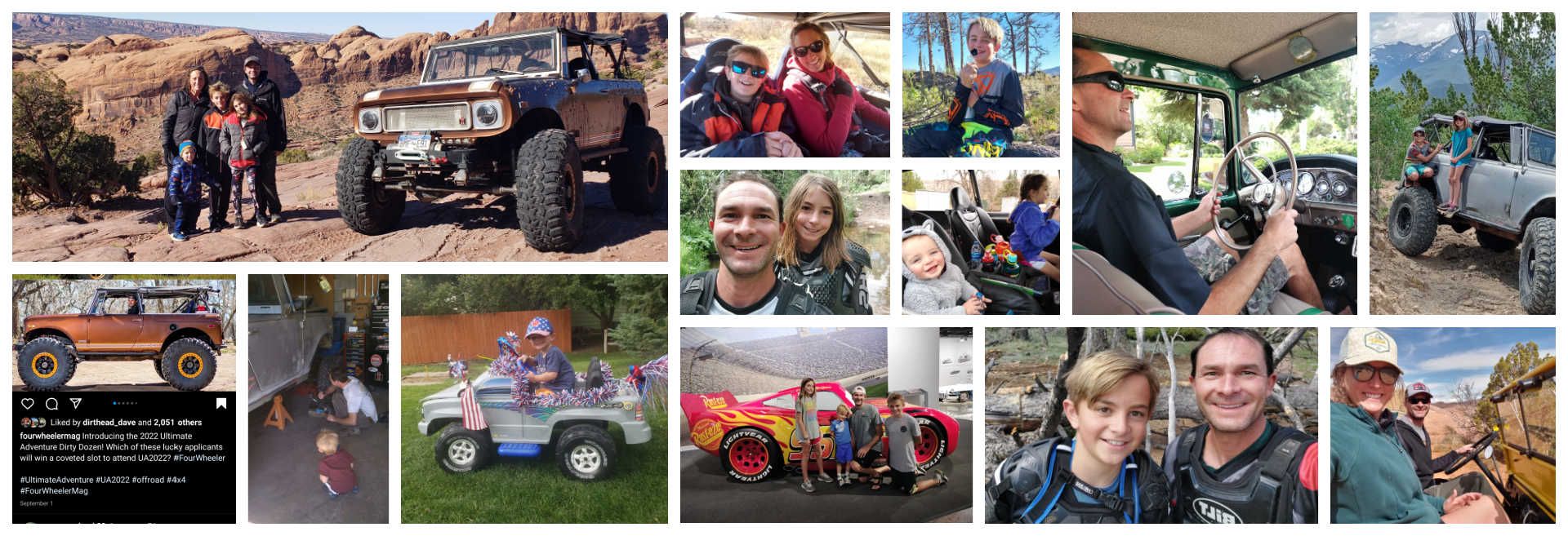 Collage of people with vehicles, in different outdoor settings | Fort Collins 4x4