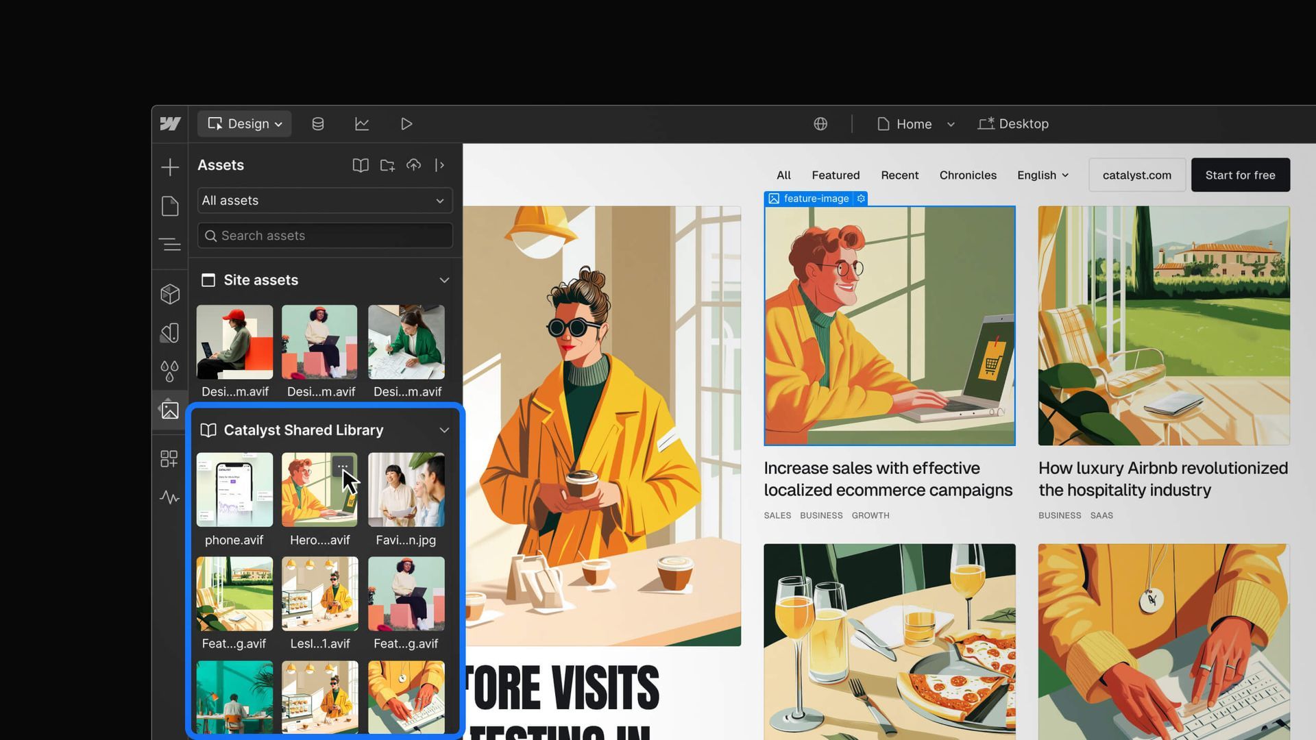Webflow Asset Panel Overhaul