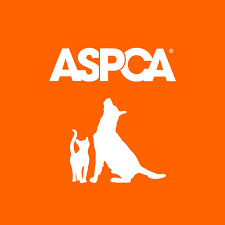 The logo for aspca shows a dog and a cat