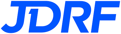 The word jdrf is written in blue on a white background.