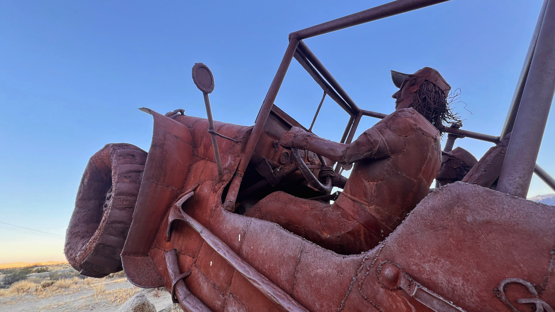 Borrego Springs Metal Sky Art Jeep Sculptures