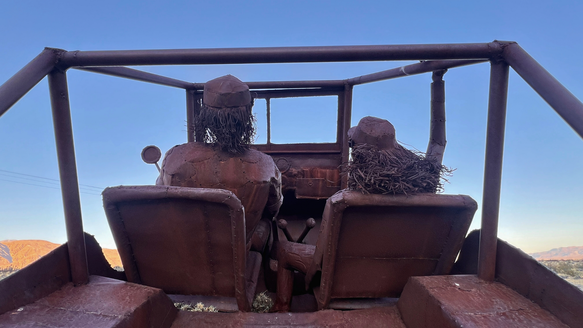 Borrego Springs Metal Sky Art Jeep Sculptures