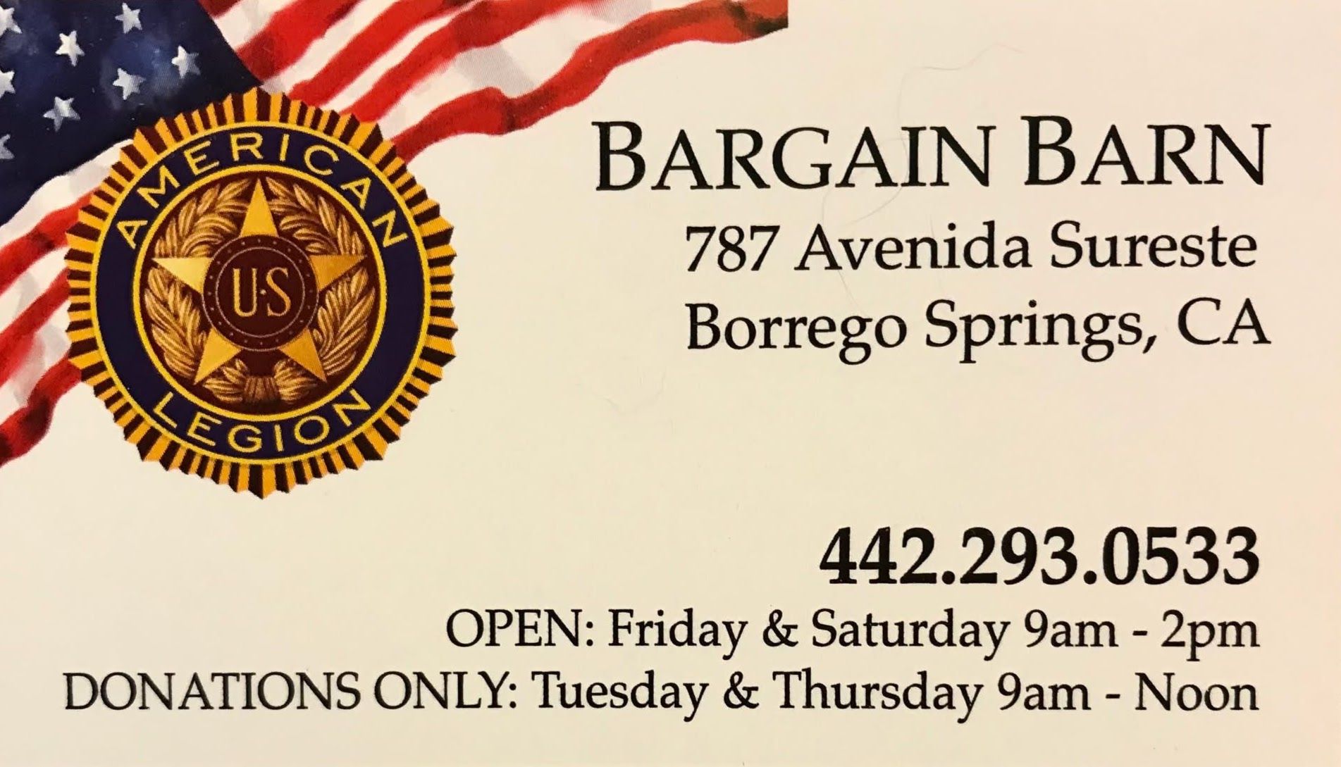 The Borrego Springs Bargain Barn