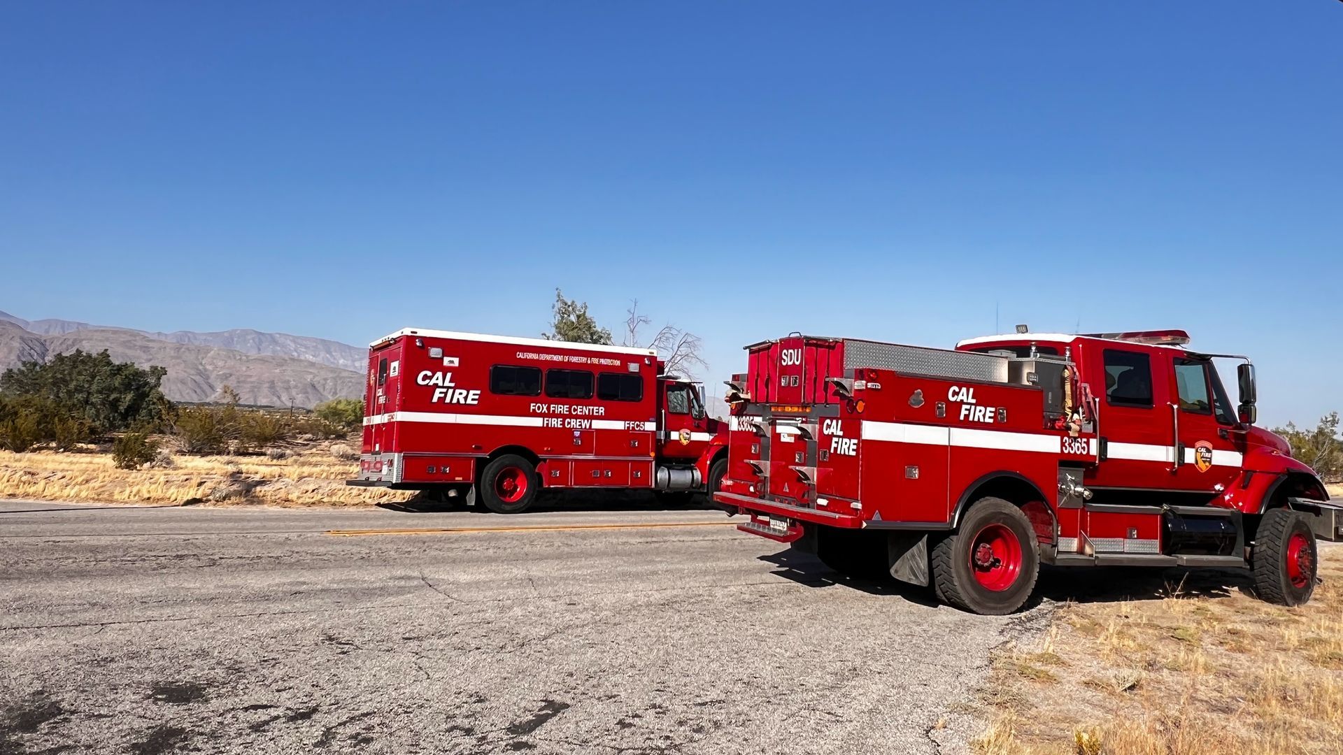 Cal Fire on scene in Borrego Springs