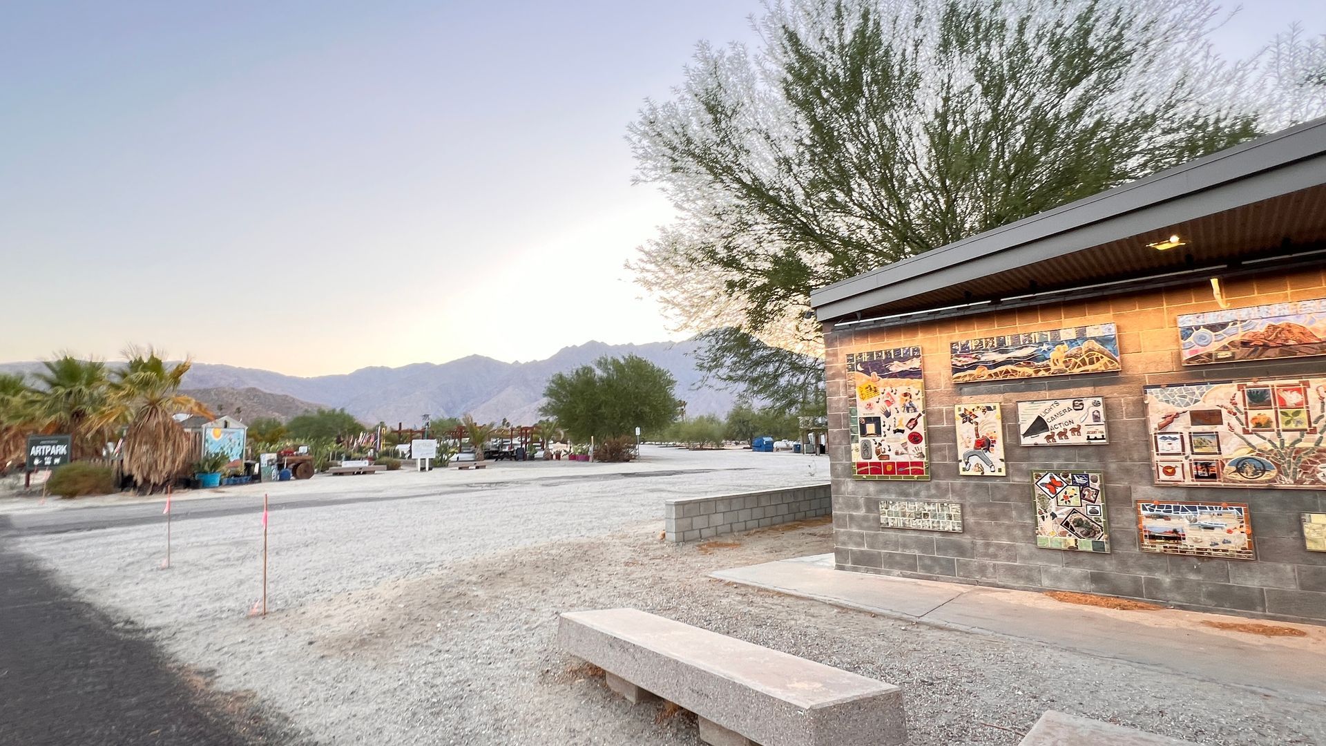 Borrego Springs ArtPark next to the BAI art mural