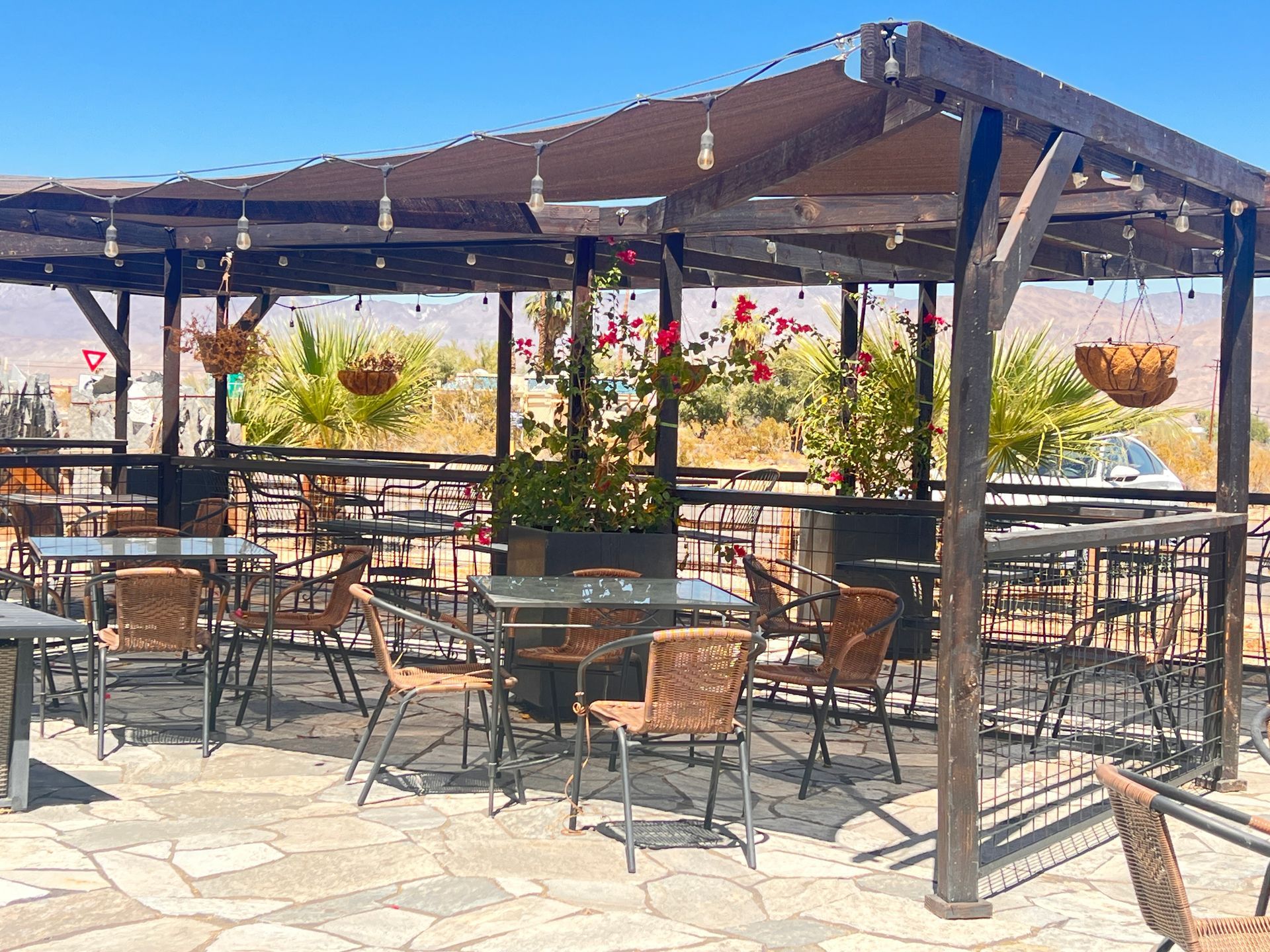 Red Ocotillo Outdoor Dining Area