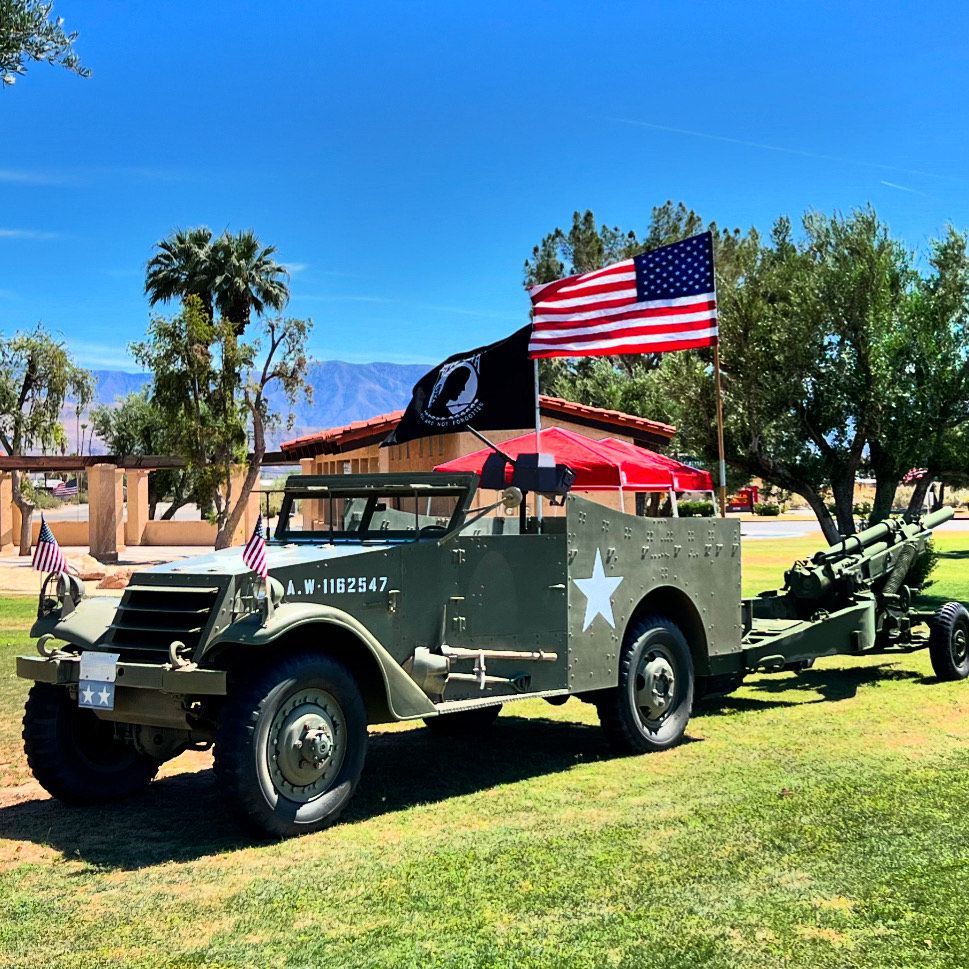 WWII Scout Car at Post 853 Borrego Springs 