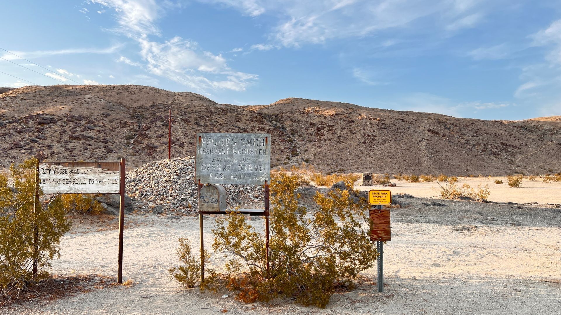 Pegleg Smith Monument near Borrego Springs