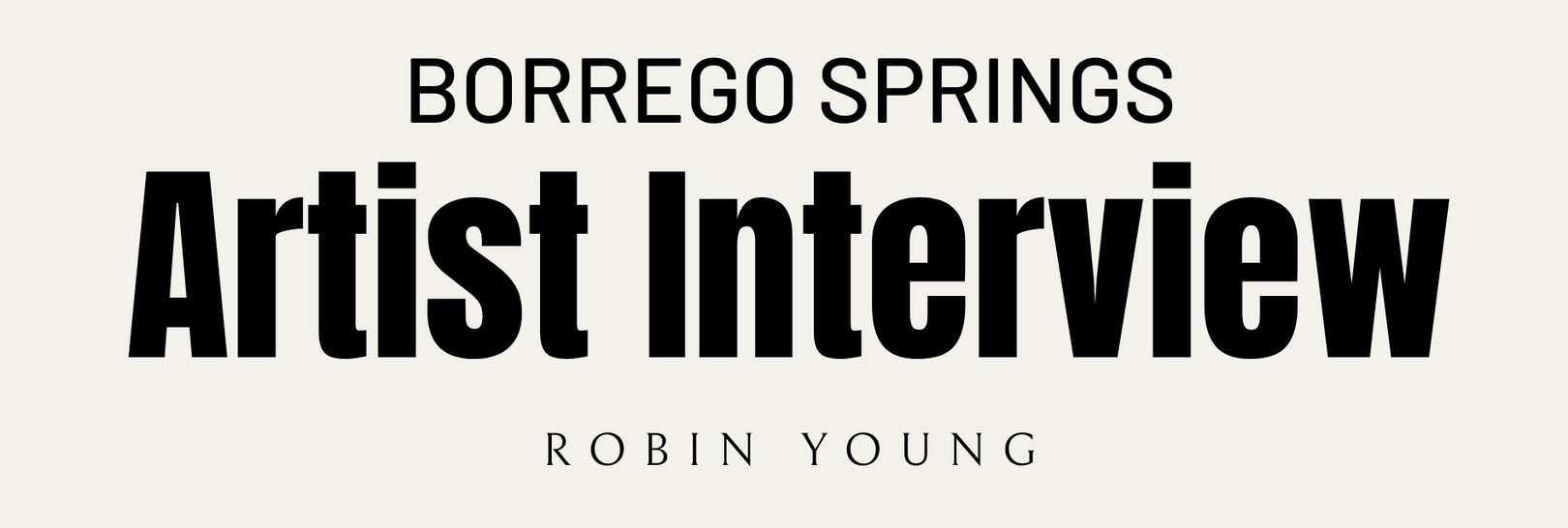 Borrego Springs Artist Interview with Robin Young