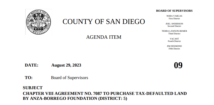 The Treasurer-Tax Collector's office has put forth recommendations for consideration by the Board of Supervisor.