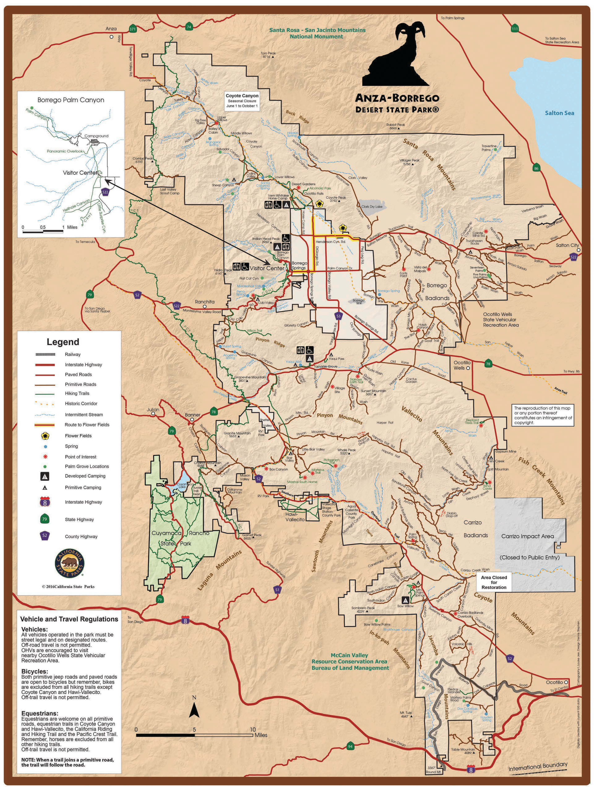 Anza Borrego State Park Map