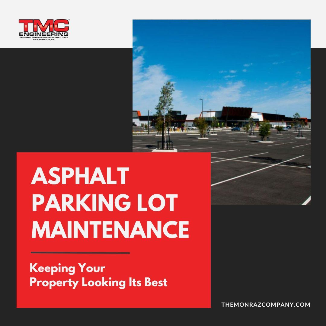 An advertisement for asphalt parking lot maintenance keeping your property looking its best