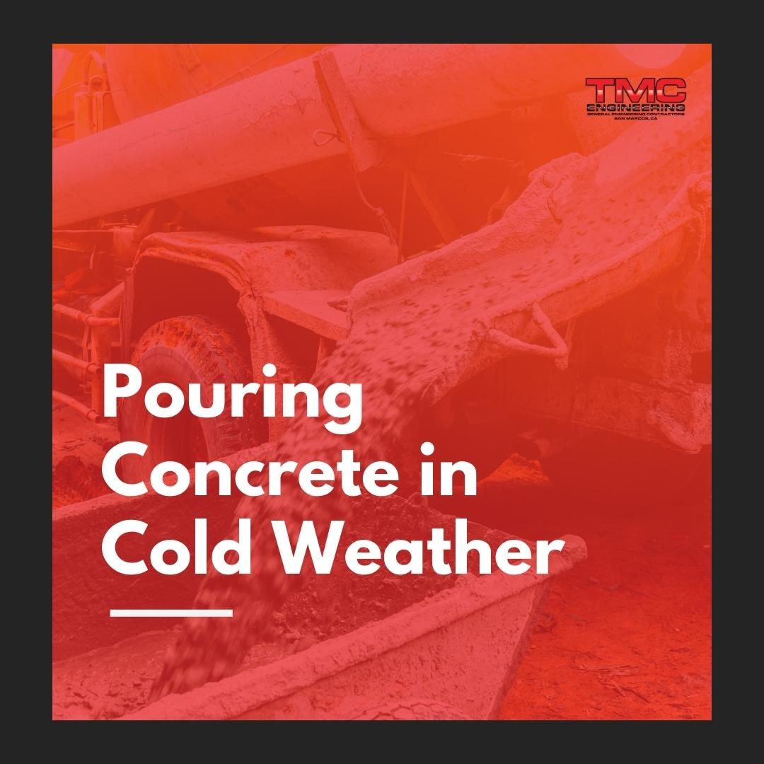 A poster about pouring concrete in cold weather