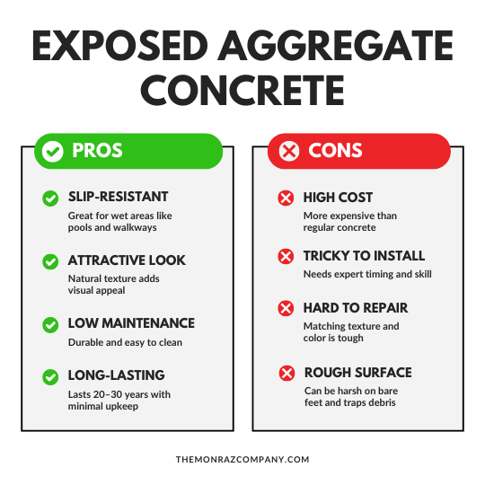 Exposed Aggregate Concrete pros and cons