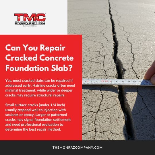 Can You Repair Cracked Concrete Foundation Slab?