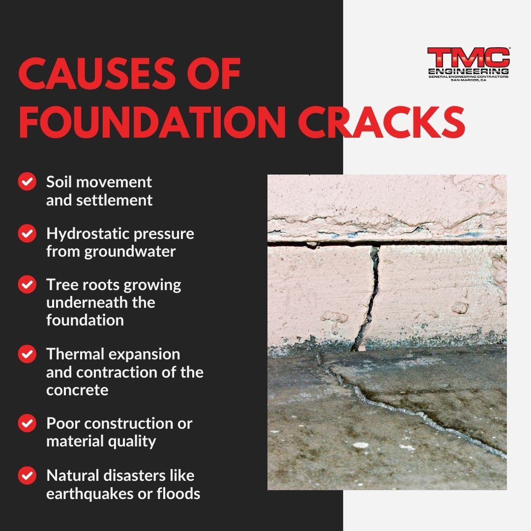 causes of foundation cracks