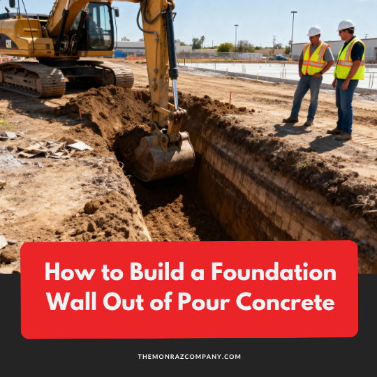 How to Build a Foundation Wall Out of Poured Concrete