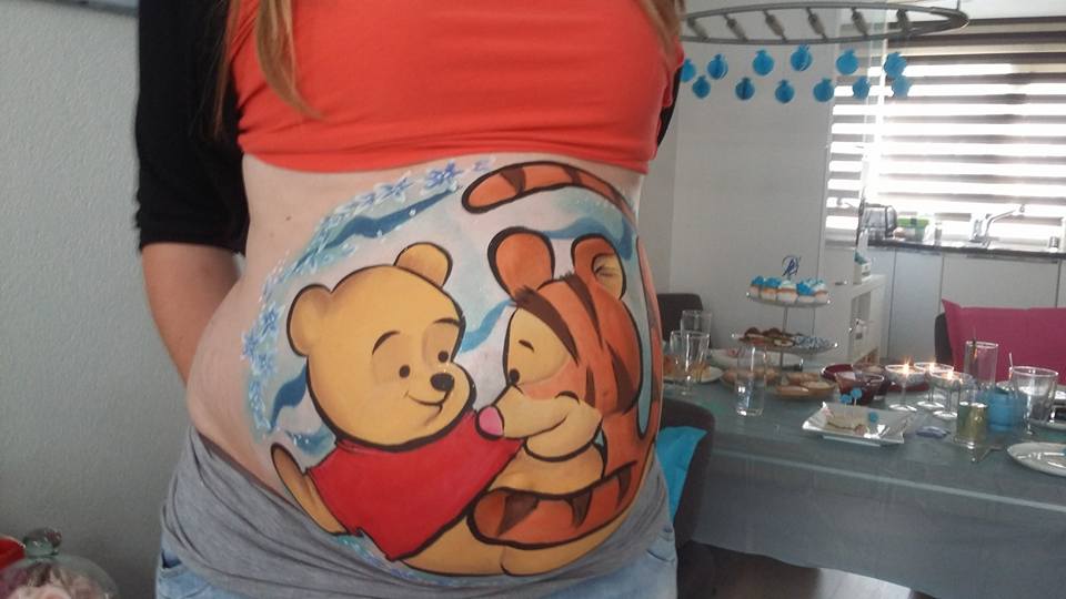 bellypaint baby winnie de pooh tijgertje