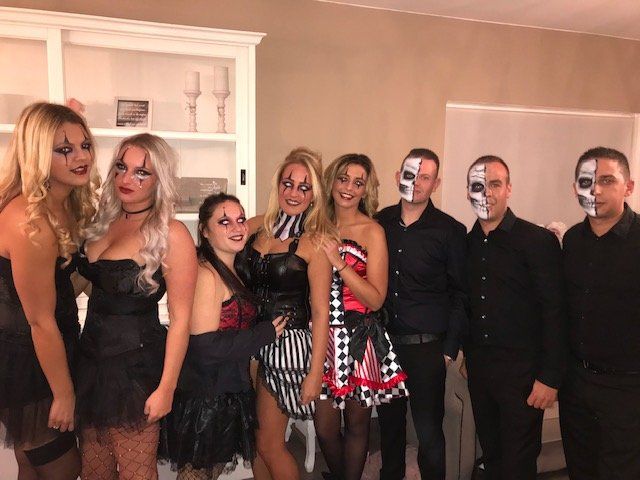 Schmink skulls party glamour clowns