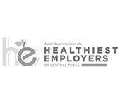 The logo for the healthiest employers of central texas.
