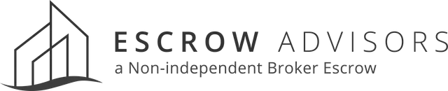 A logo for escrow advisors a non-dependent broker