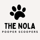 The logo for the nola pooper scoopers has a paw print on it.