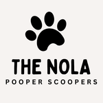 The logo for the nola pooper scoopers has a paw print on it.
