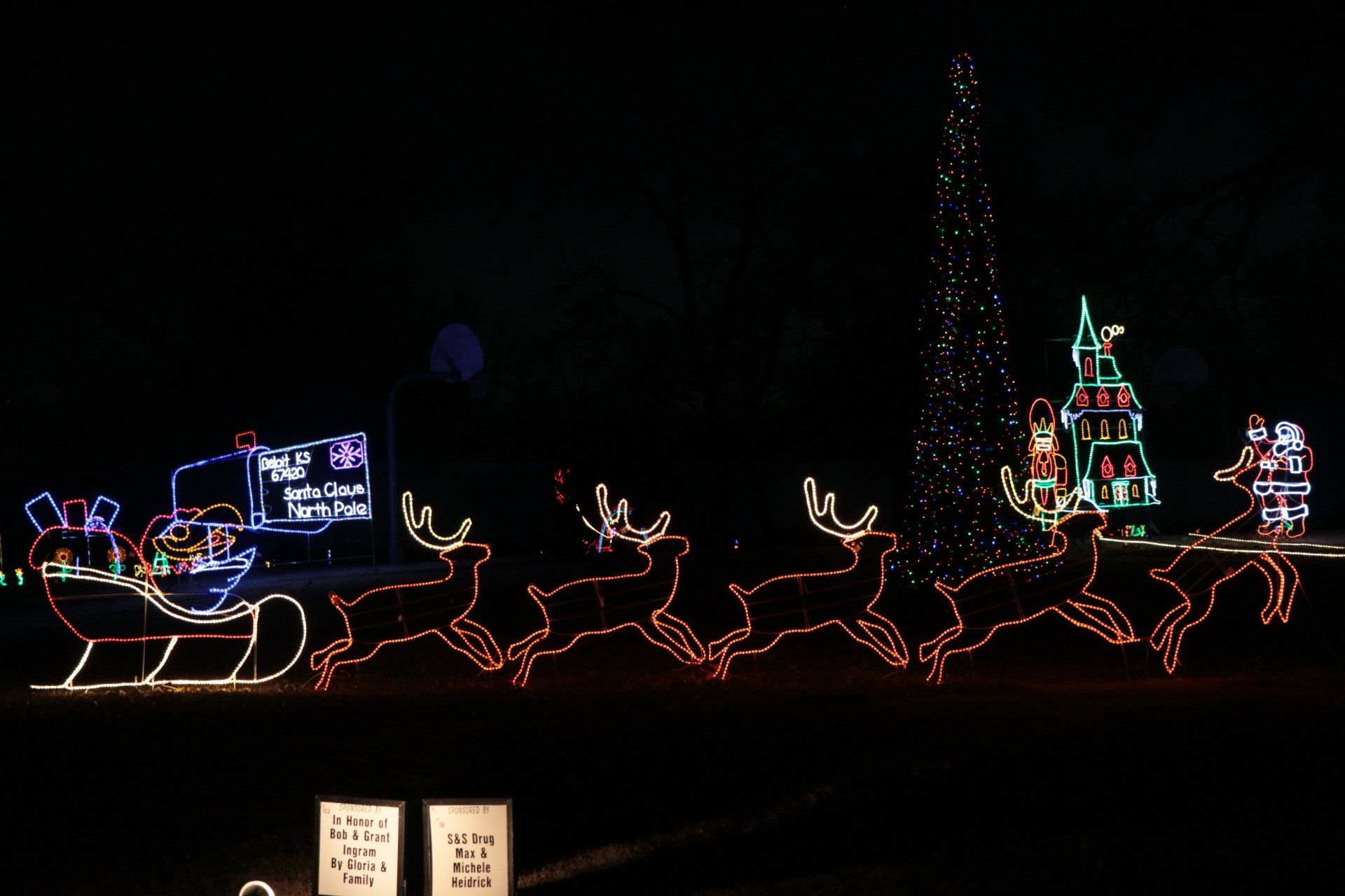 Santa and his rain deer