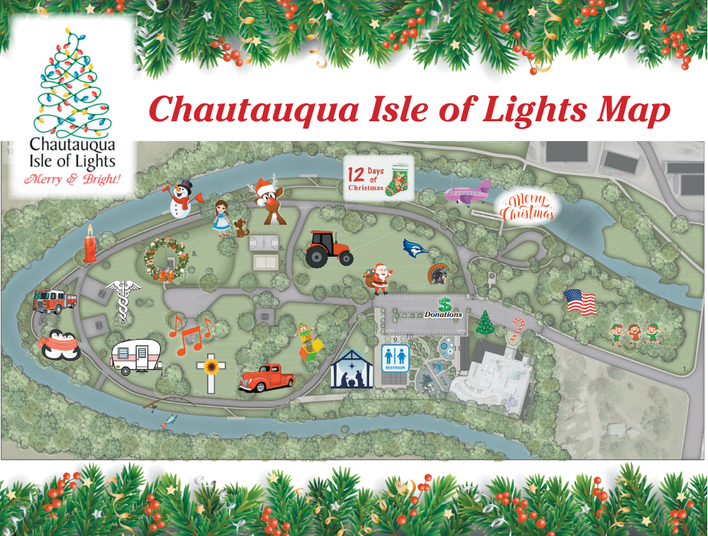 Chautauqua Isle of Lights map