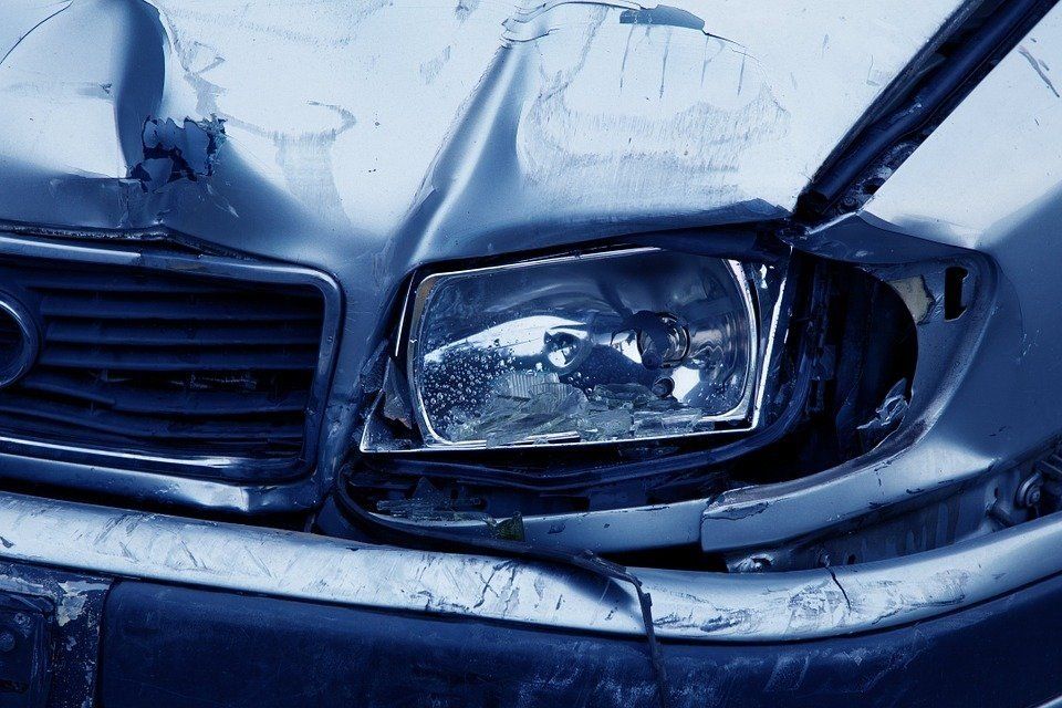 A car front damaged due to an accident