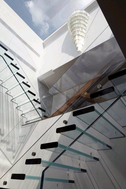 Glass stairway