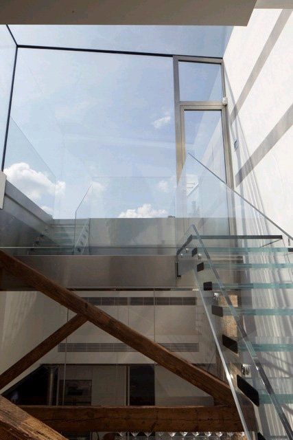 heat strengthened glass on building
